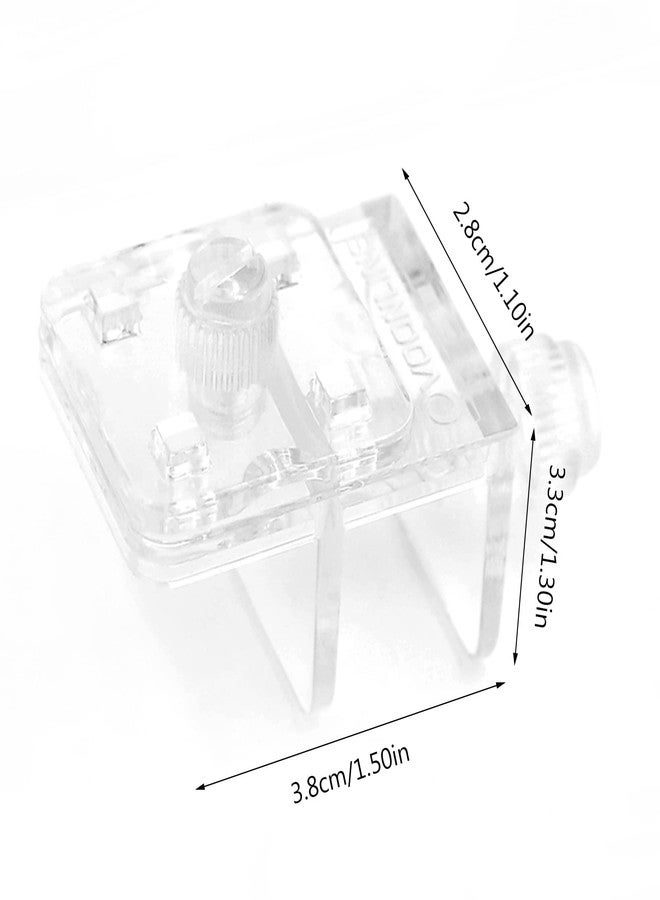 Youngy 2 Pieces Fish Tank Screen Net Holder Clamp Anti-Jump Net Mounting Clip Multifunctional Transparent Acrylic Clamps Fish Tank Glass Cover Clips - Image 3